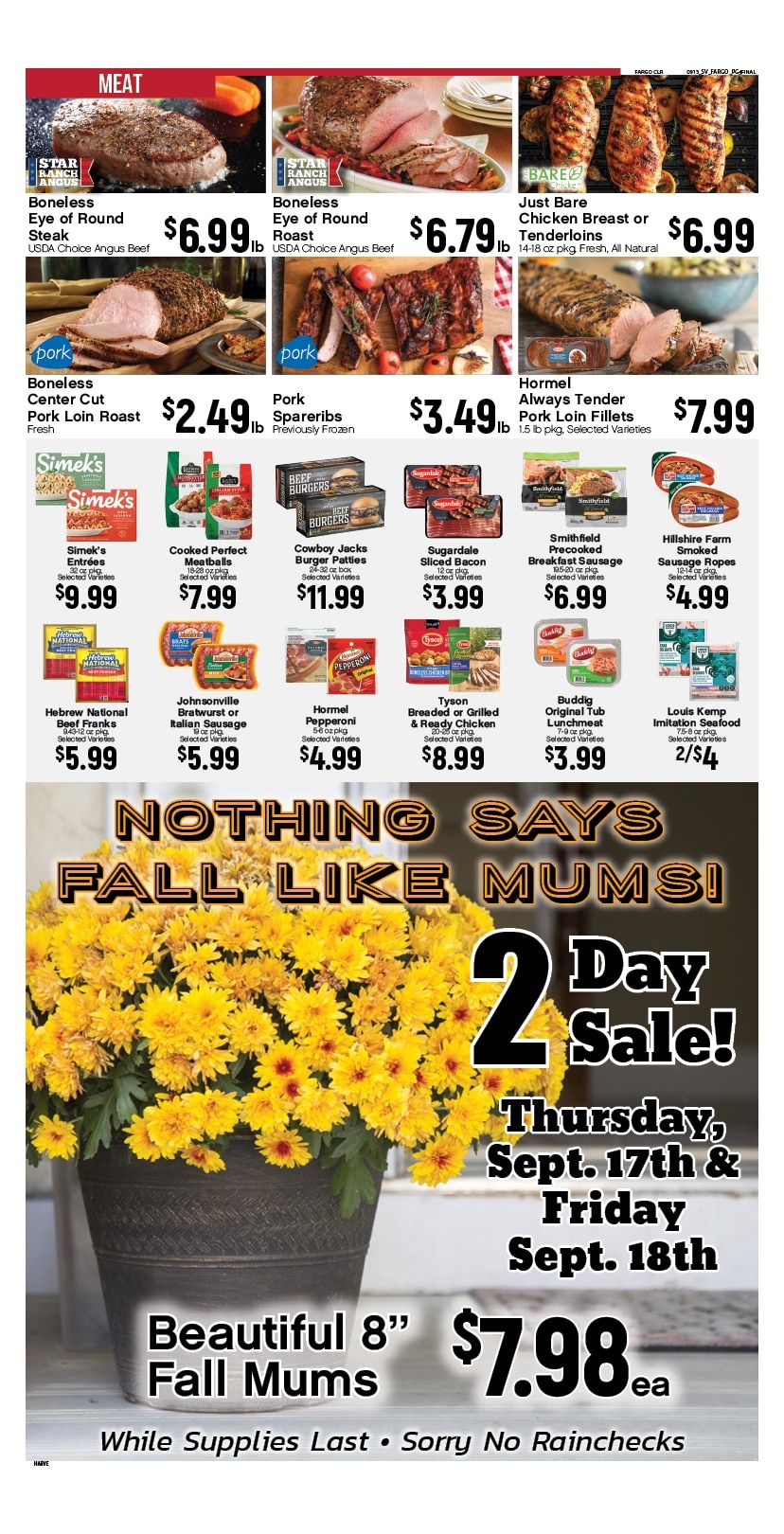 Hinrichs SuperValu Weekly Ad September 14 - 20, 2026