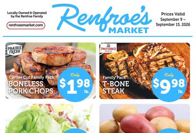 Renfroe's Market [ if($circulars->current_page->title == 'Recommended For You'); 'Recommended for the ' $vNameLastS ' Household!'; else; self->title; /if; ] Weekly Ad September 9 - 15, 2026