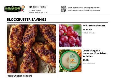 E.M. Heath Supermarket Weekly Ad September 12 - 18, 2026
