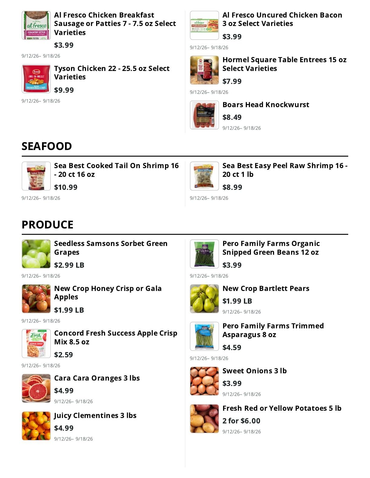 E.M. Heath Supermarket Weekly Ad September 12 - 18, 2026
