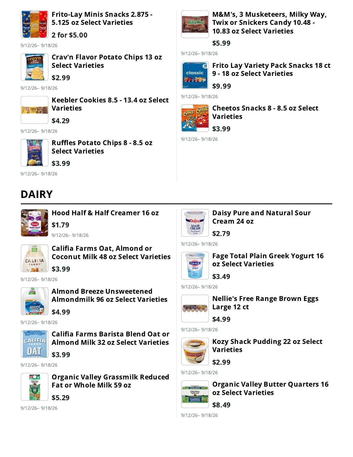 E.M. Heath Supermarket Weekly Ad September 12 - 18, 2026