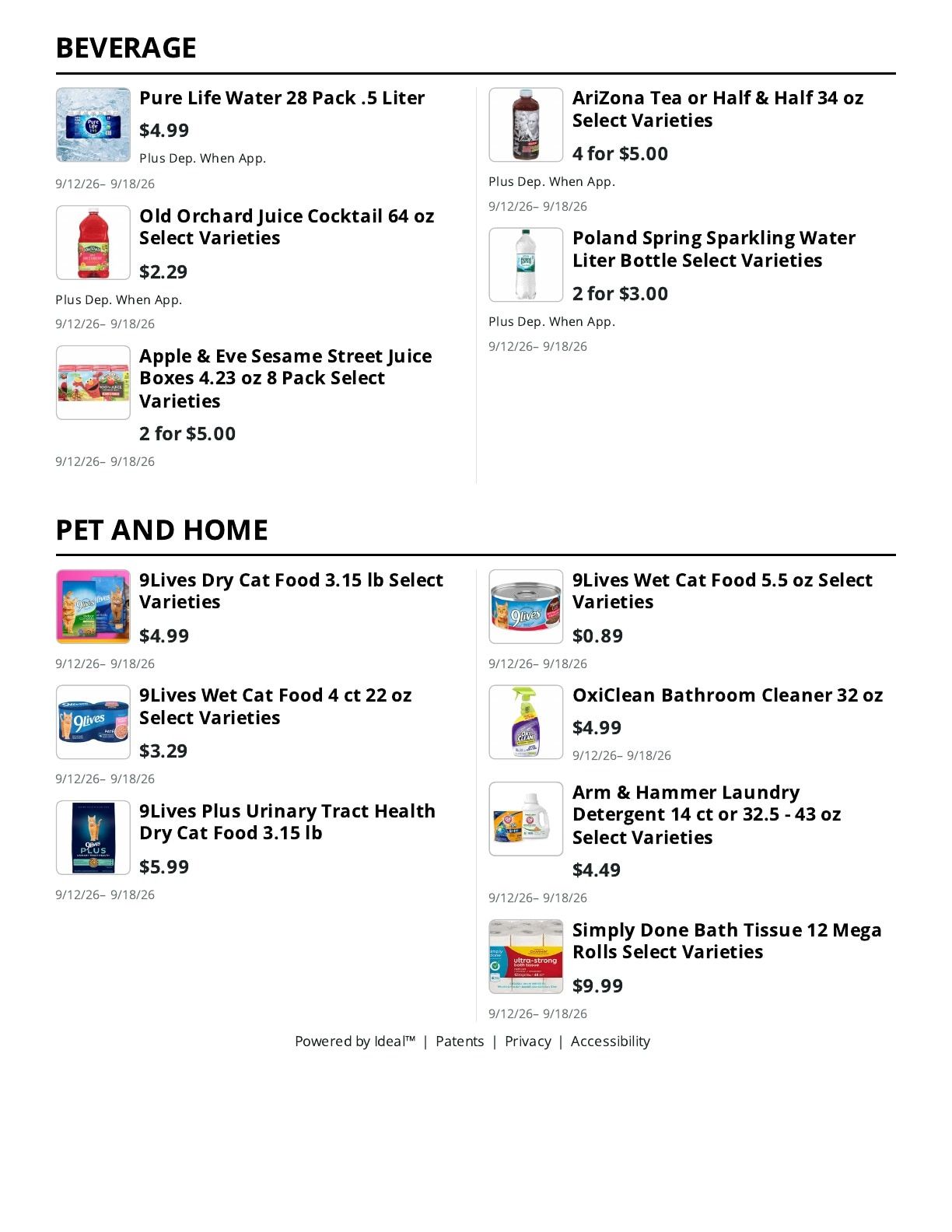 E.M. Heath Supermarket Weekly Ad September 12 - 18, 2026