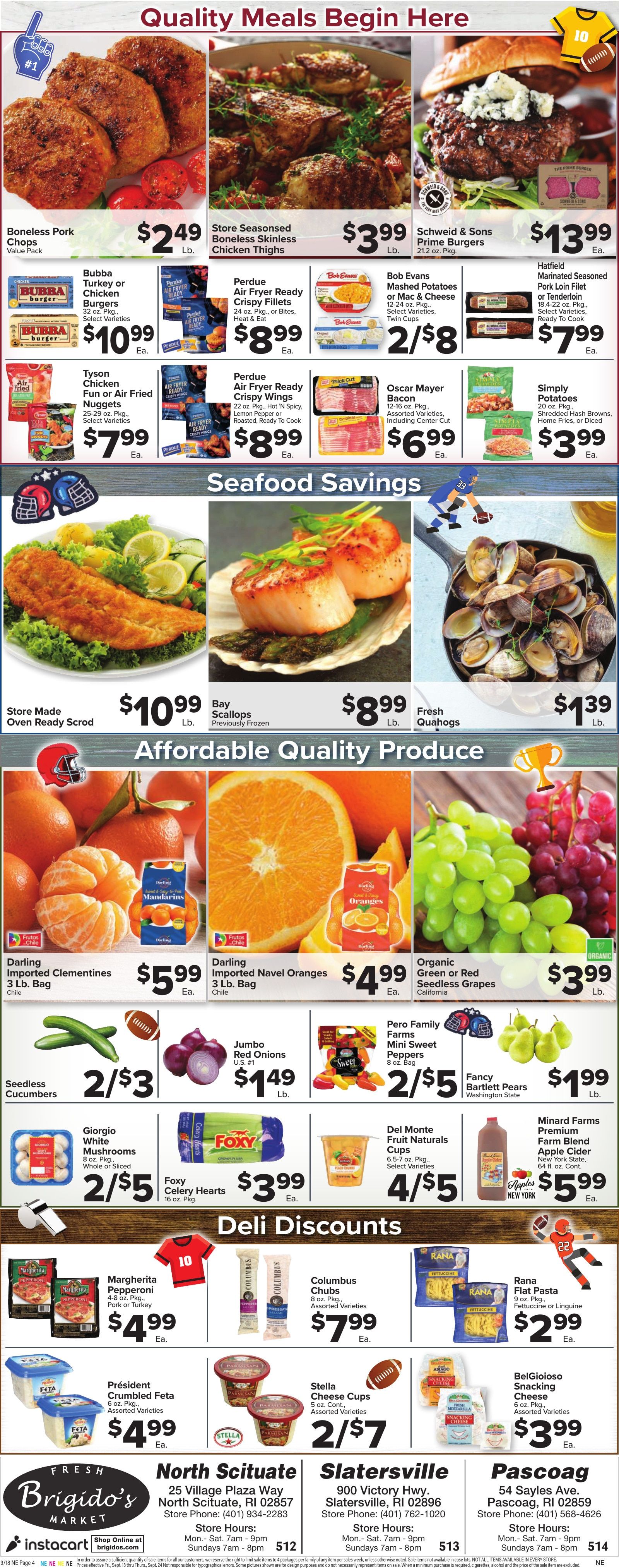 Brigido's Fresh Market Weekly Ad September 18 - 24, 2026