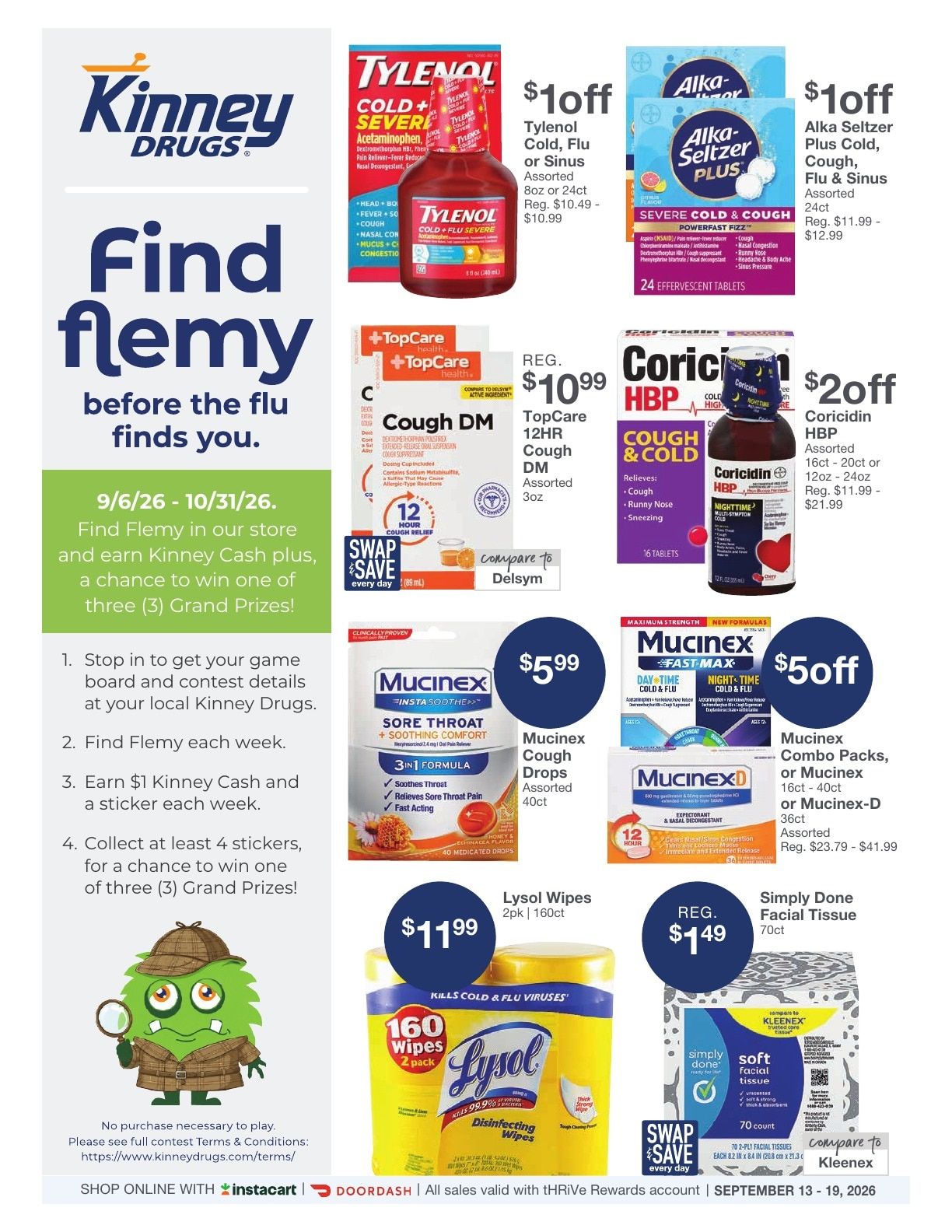 Kinney Drugs Weekly Ad September 13 - 19, 2026