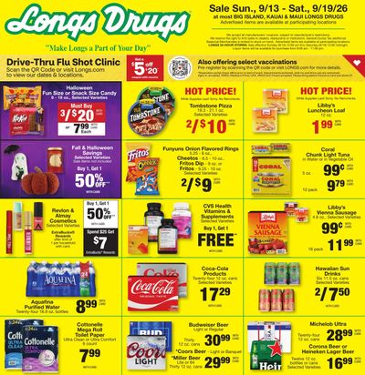 Longs Drugs Big Island Weekly Ad September 13 - 19, 2026