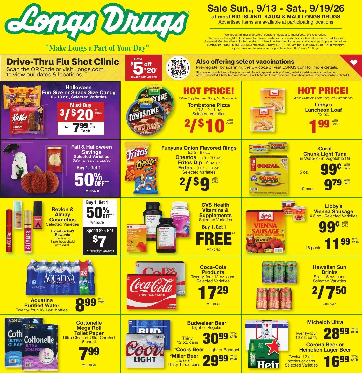 Longs Drugs Maui and Kauai Weekly Ad September 13 - 19, 2026
