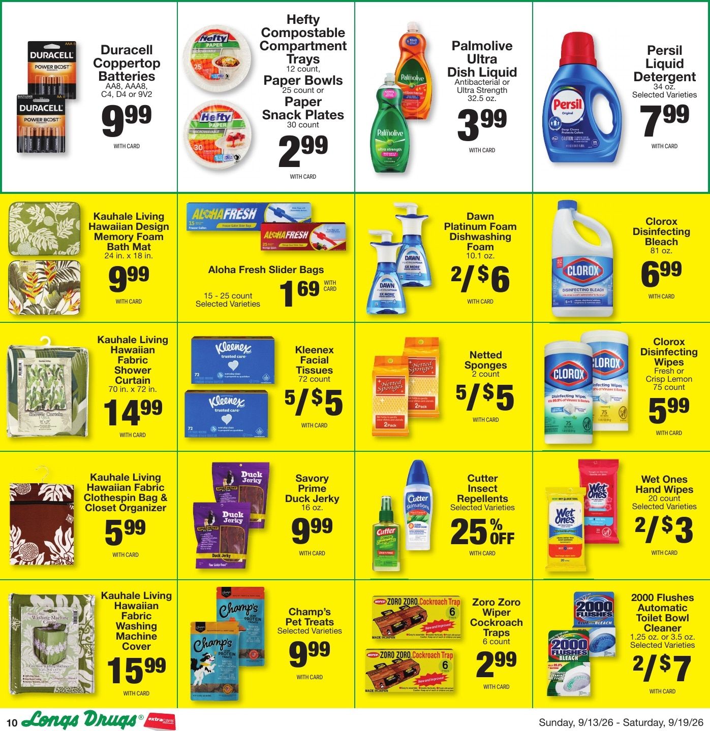 Longs Drugs Maui and Kauai Weekly Ad September 13 - 19, 2026