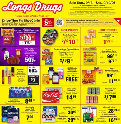 Longs Drugs Oahu Weekly Ad September 13 - 19, 2026