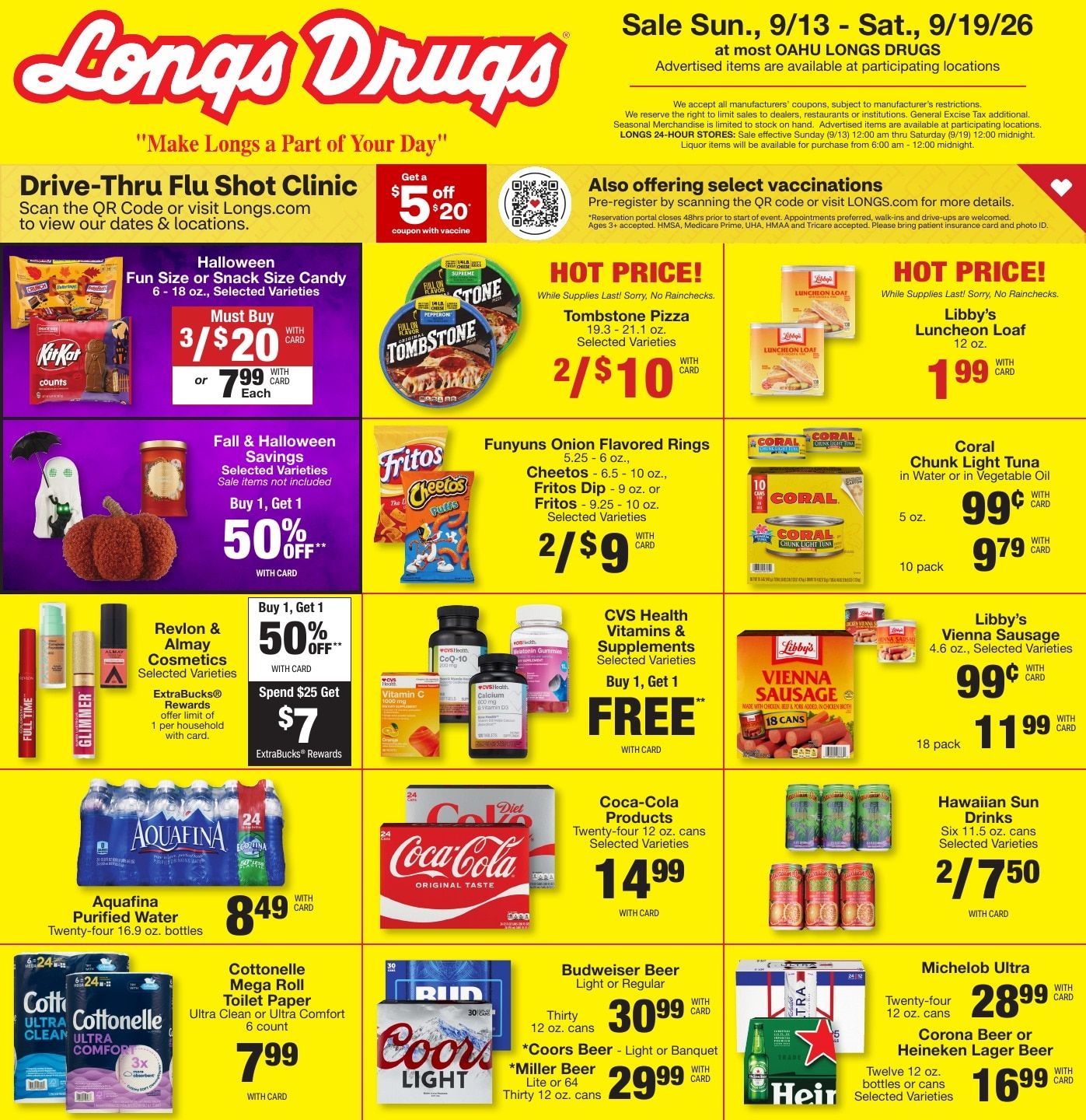 Longs Drugs Oahu Weekly Ad September 13 - 19, 2026