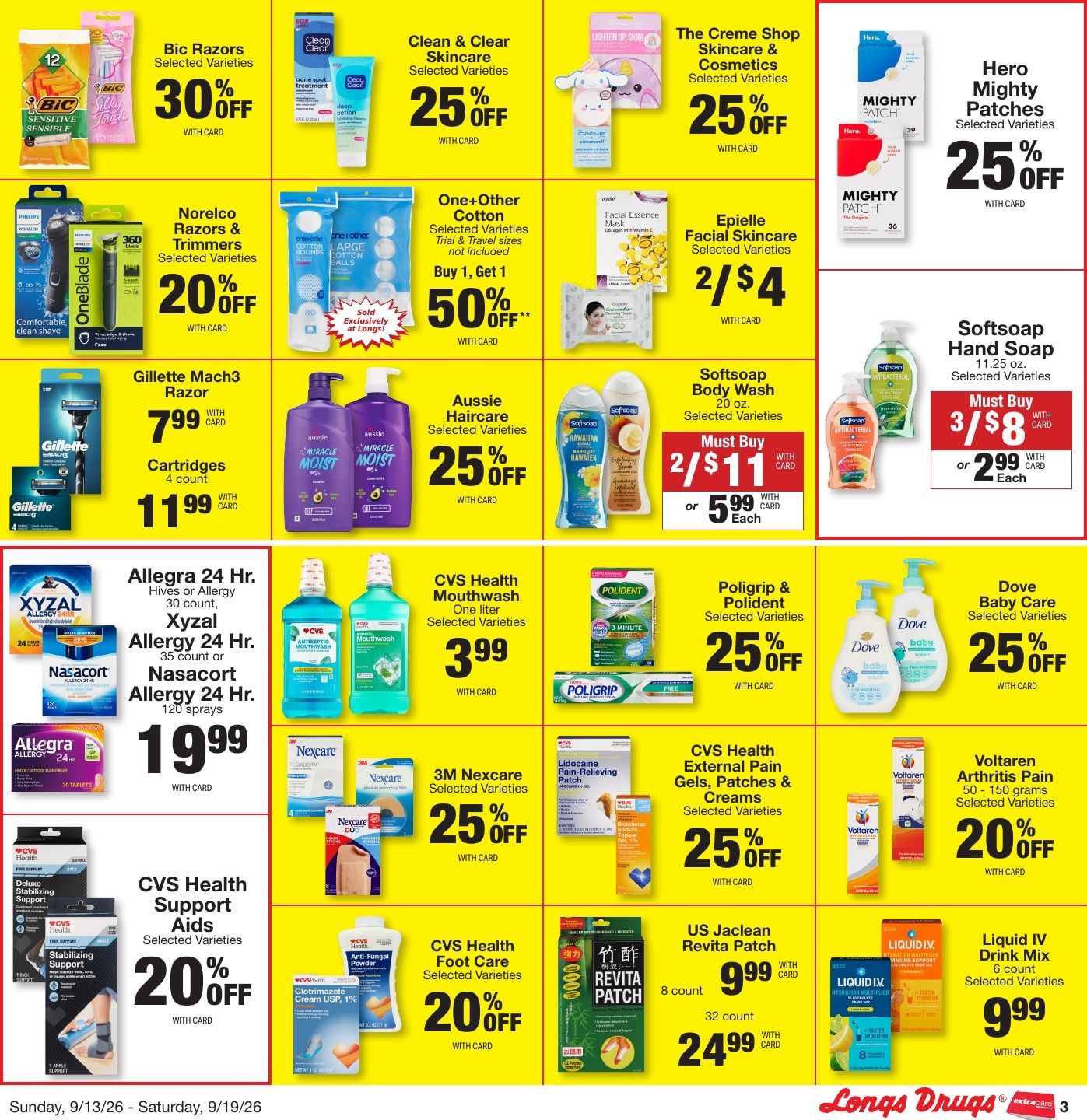 Longs Drugs Oahu Weekly Ad September 13 - 19, 2026