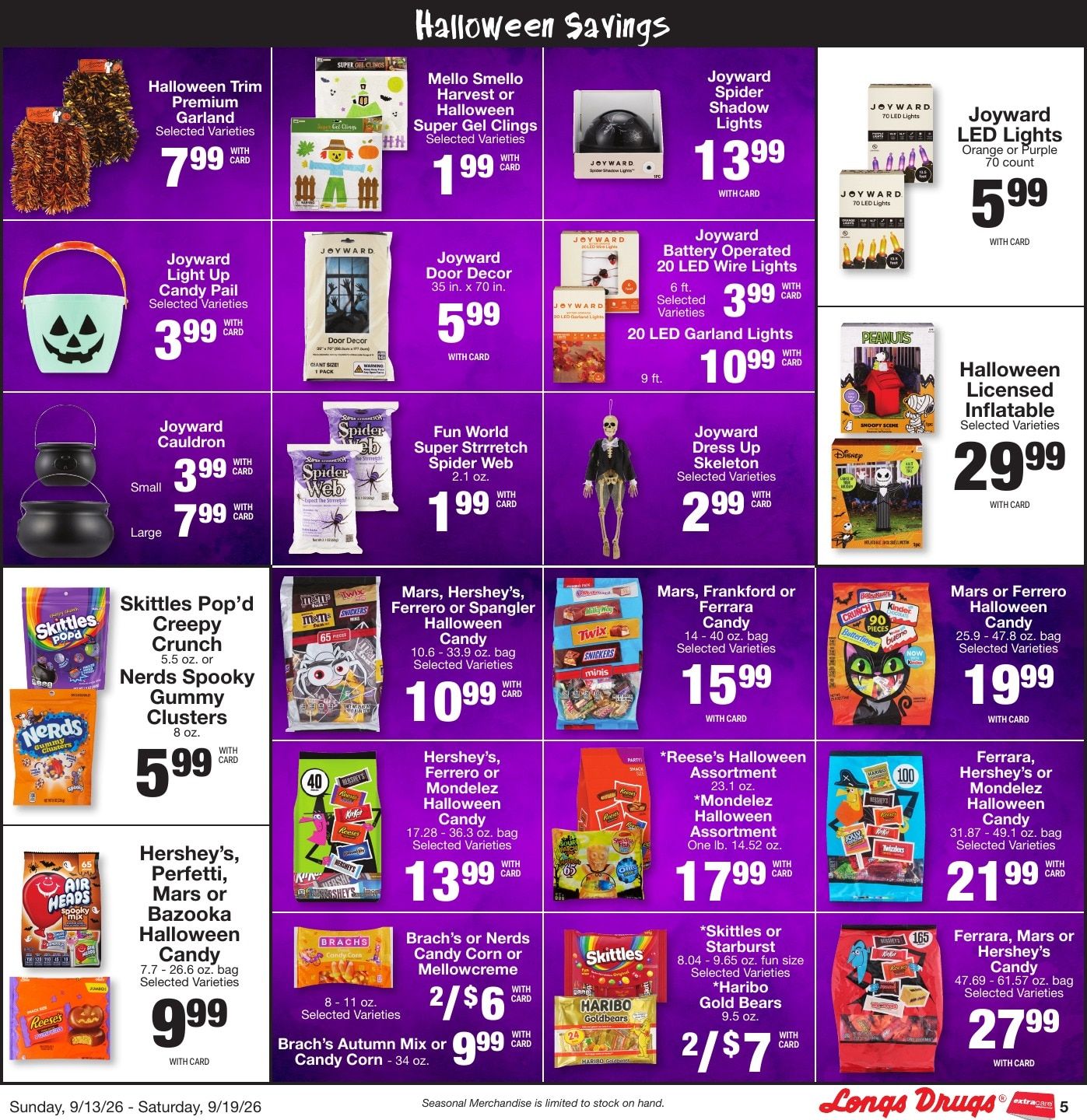 Longs Drugs Oahu Weekly Ad September 13 - 19, 2026