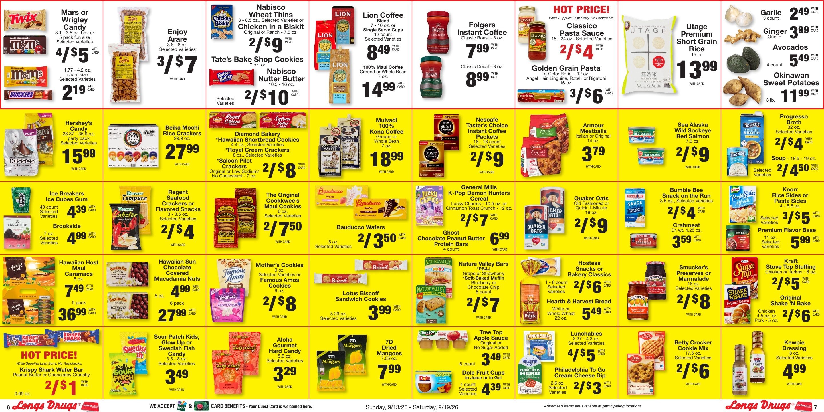 Longs Drugs Oahu Weekly Ad September 13 - 19, 2026