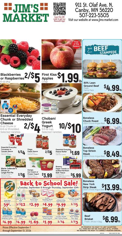 Jim's Market Weekly Ad September 7 - 13, 2026