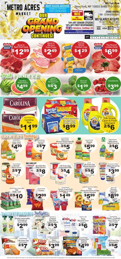 Metro Acres Market Weekly Ad September 13 - 19, 2026