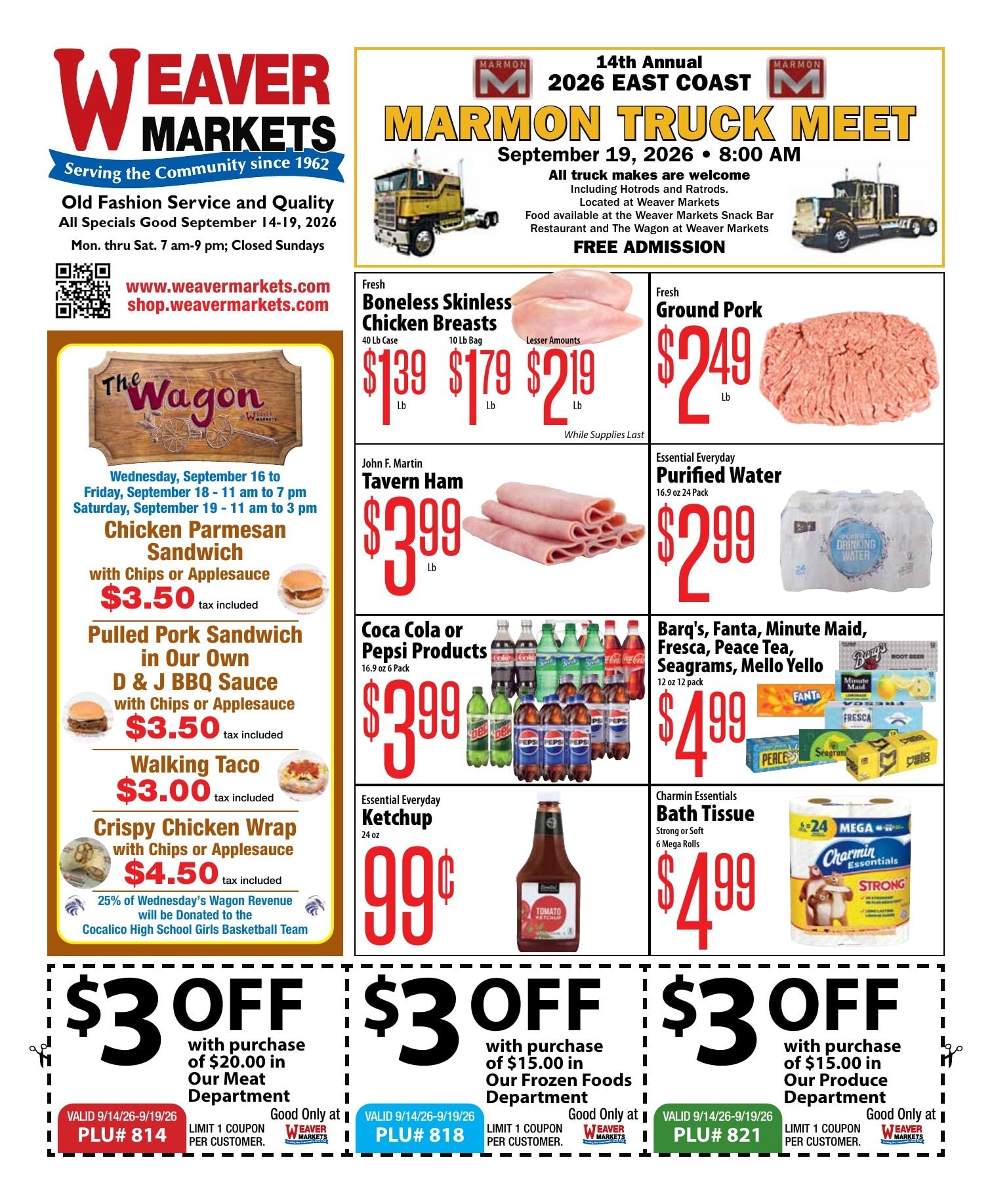Weaver Markets Weekly Ad September 14 - 19, 2026