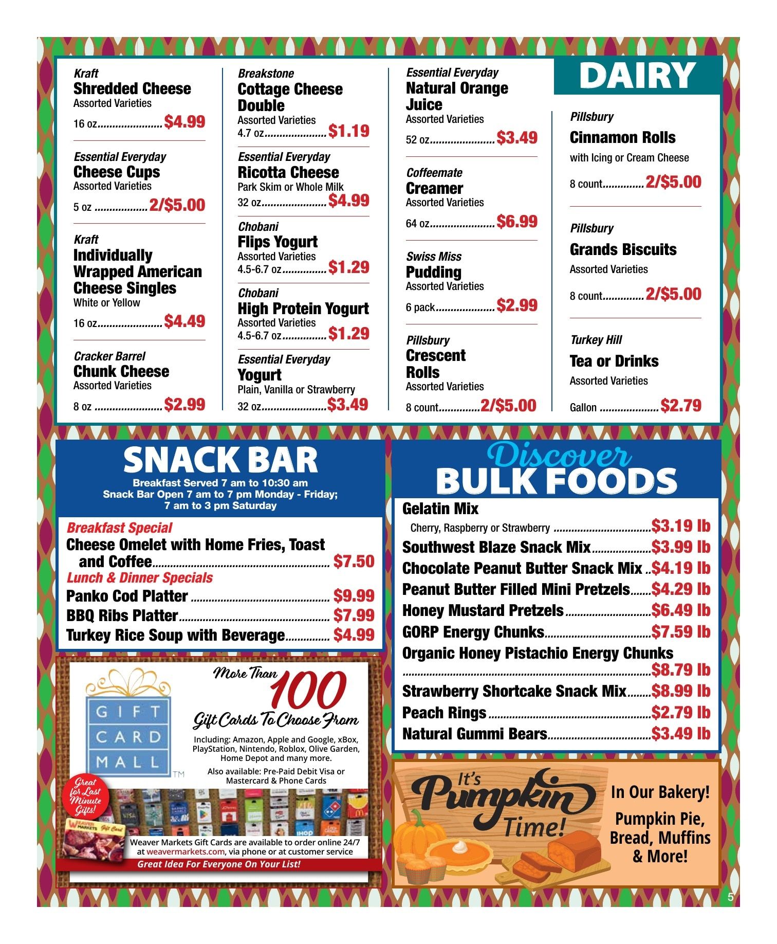 Weaver Markets Weekly Ad September 14 - 19, 2026