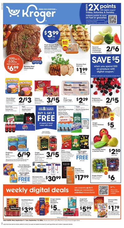 Kroger (Manila Area, AR) Weekly Ad September 9 - 15, 2026