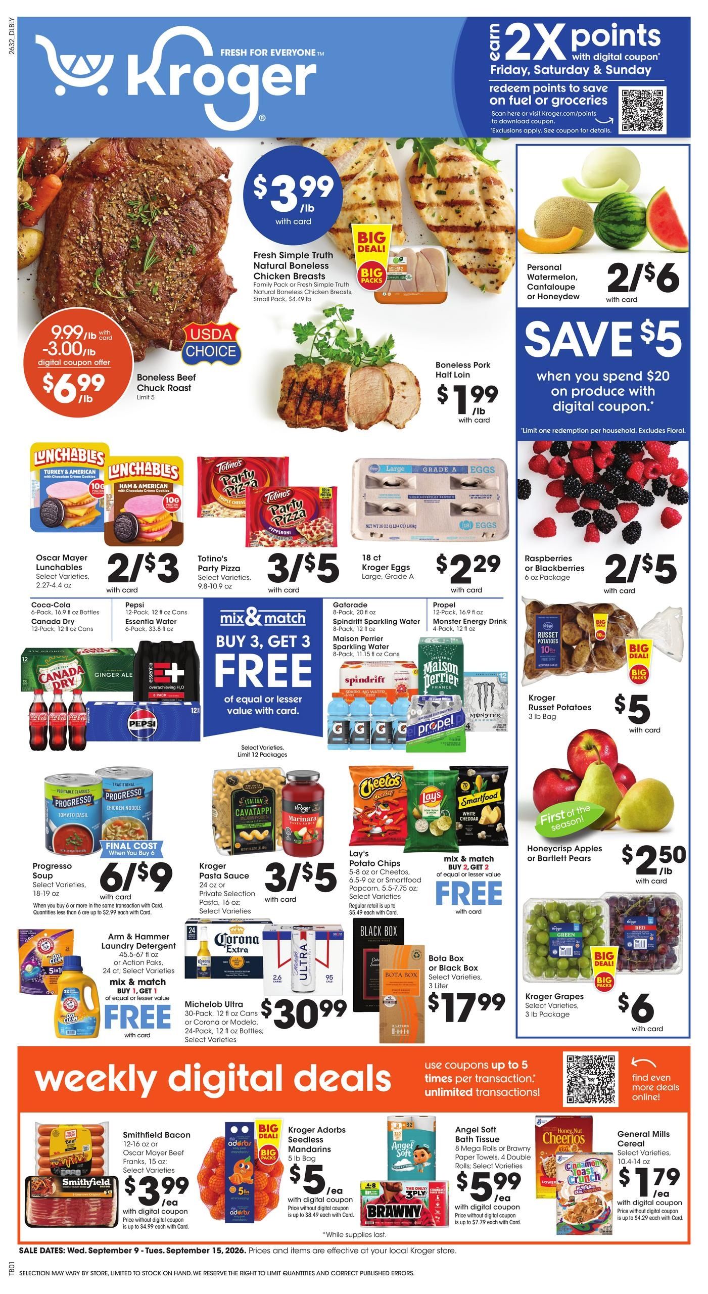 Kroger (Manila Area, AR) Weekly Ad September 9 - 15, 2026