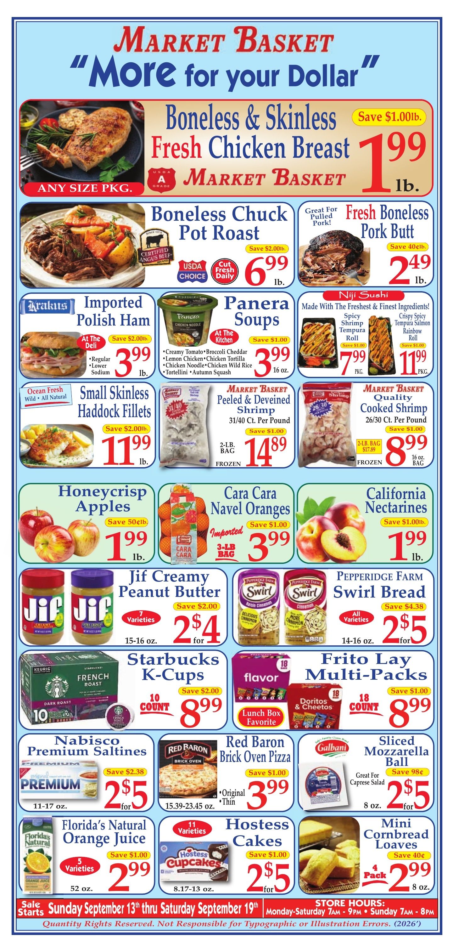 Market Basket (Iowa and other locations, LA) Weekly Ad September 13 - 19, 2026