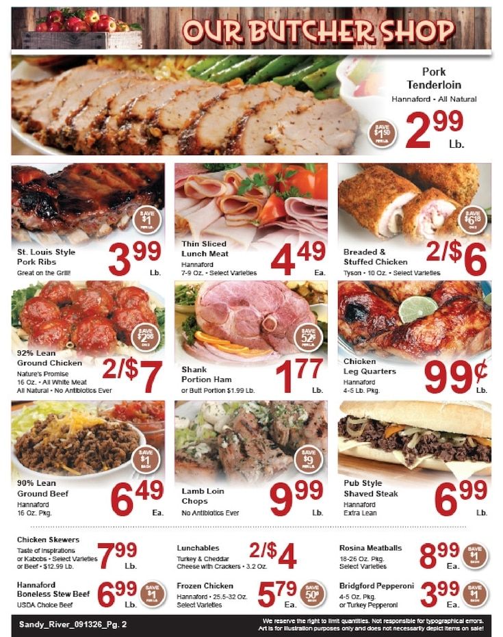 Sandy River Shop 'n Save Weekly Ad September 13 - 19, 2026