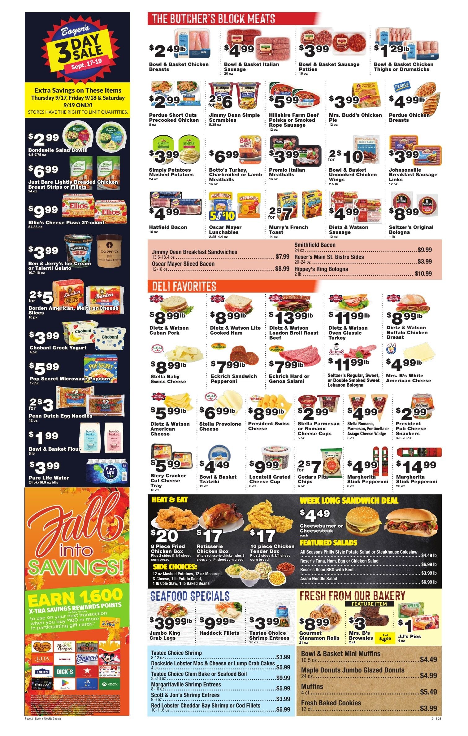 Boyer's Food Markets Weekly Ad September 13 - 19, 2026
