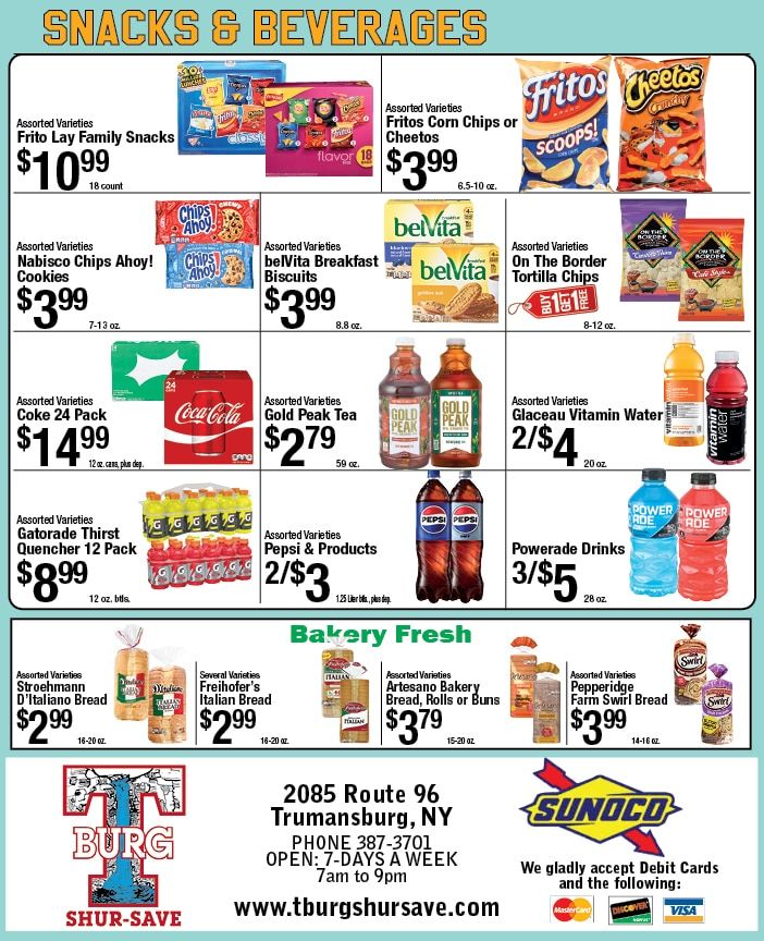 T-Burg Shur Save Weekly Ad September 13 - 19, 2026