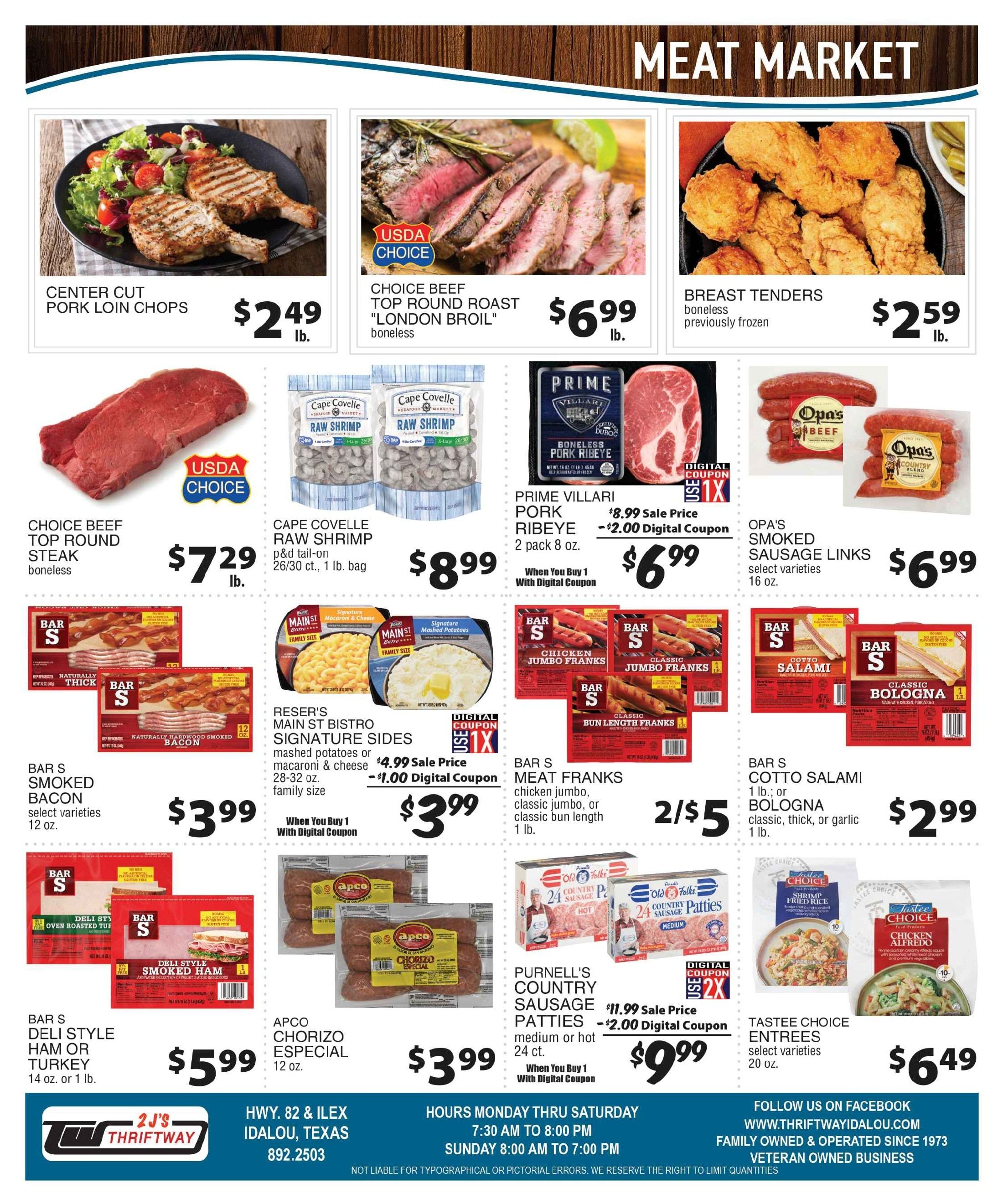 2 J's Thriftway Weekly Ad September 13 - 19, 2026