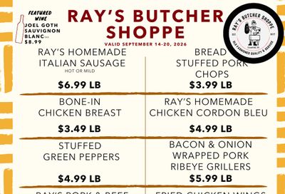 Ray's Butcher Shoppe Weekly Ad September 14 - 20, 2026