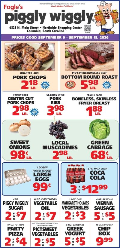 Piggly Wiggly (Blair Area, SC) Weekly Ad September 9 - 15, 2026