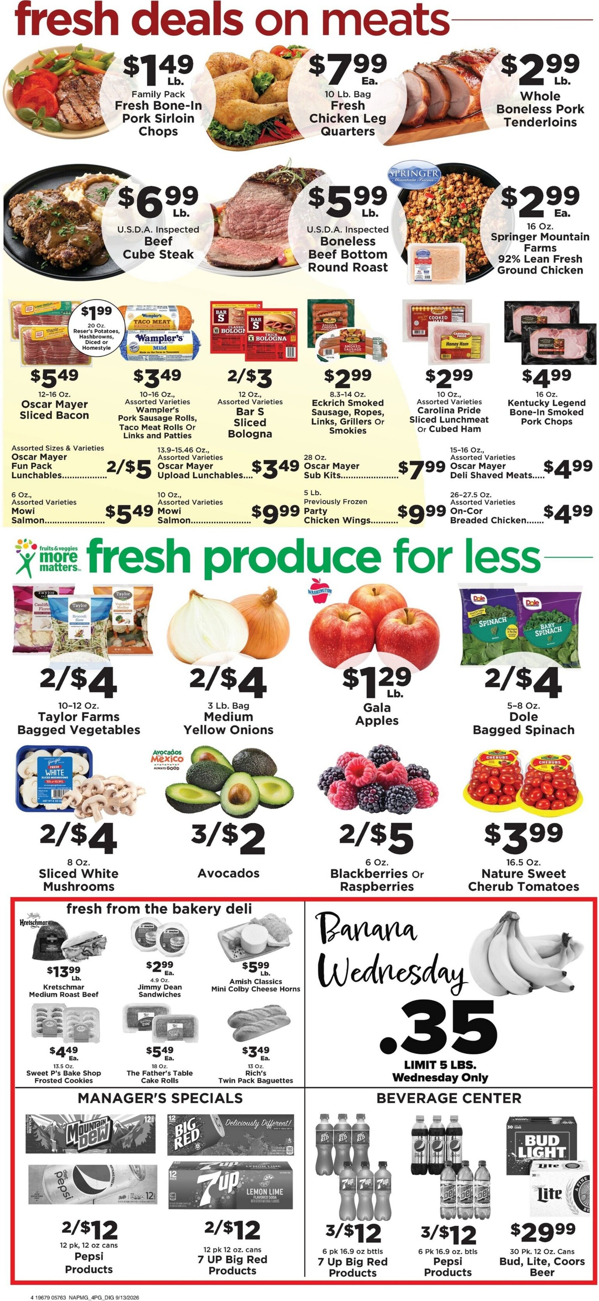 Taylorsville Country Mart Weekly Ad September 14 - 20, 2026