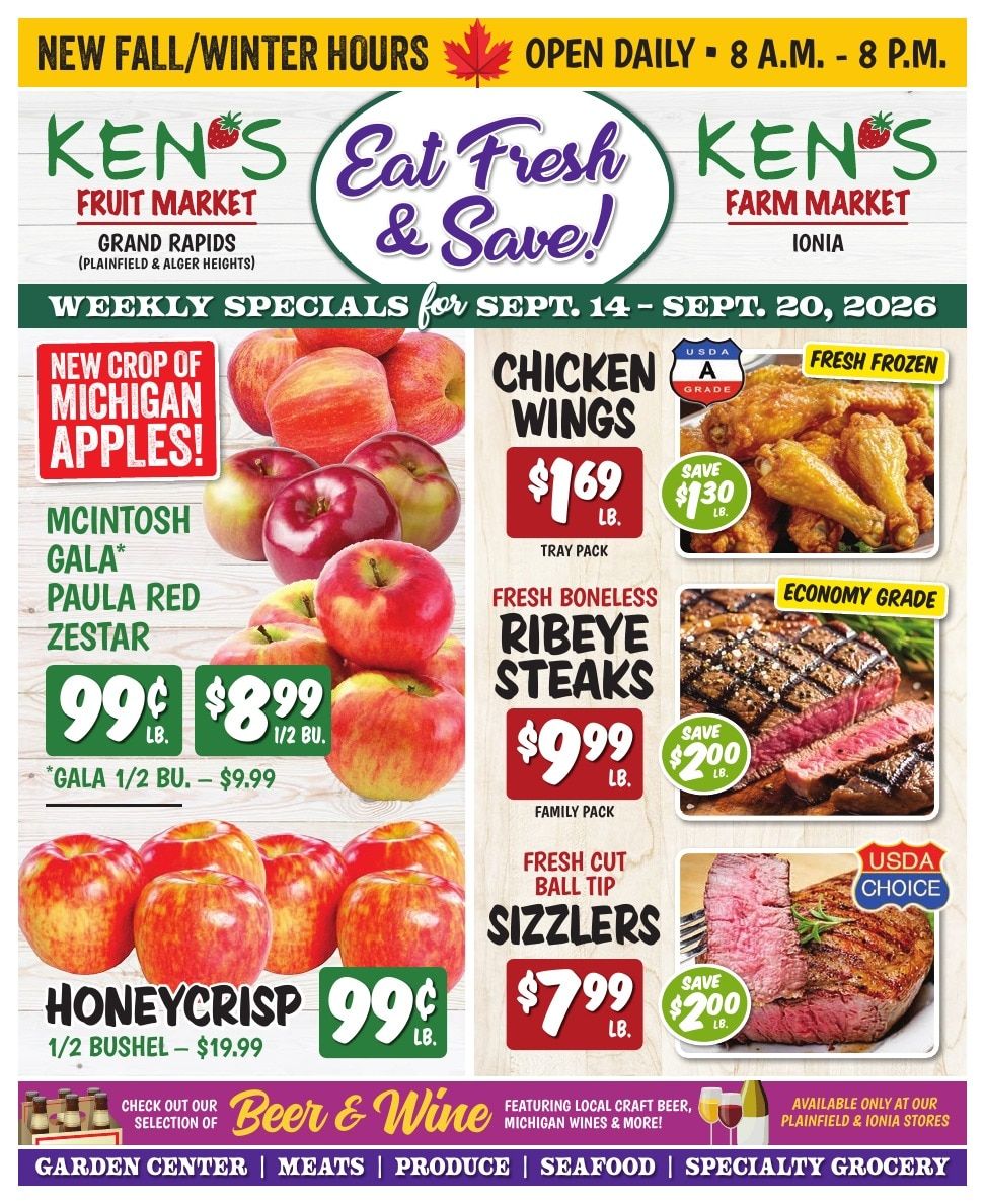 Ken's Fruit Market Weekly Ad September 14 - 20, 2026