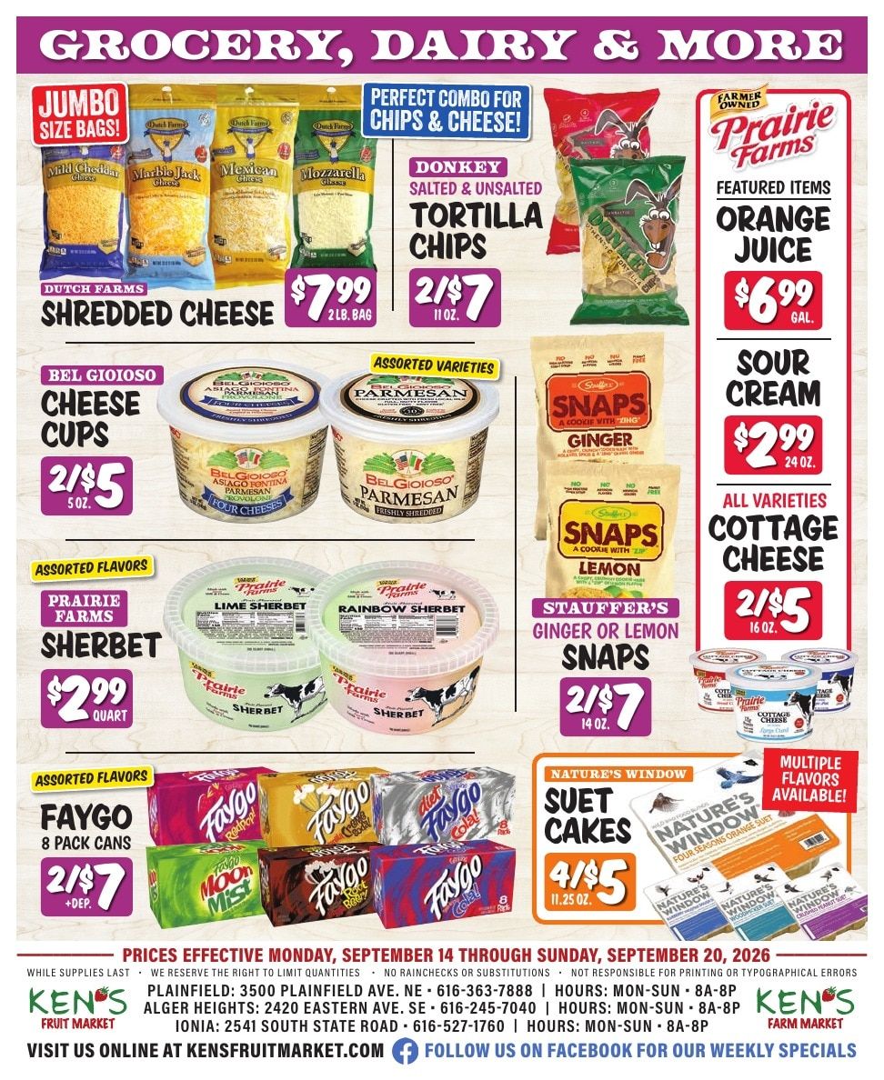 Ken's Fruit Market Weekly Ad September 14 - 20, 2026