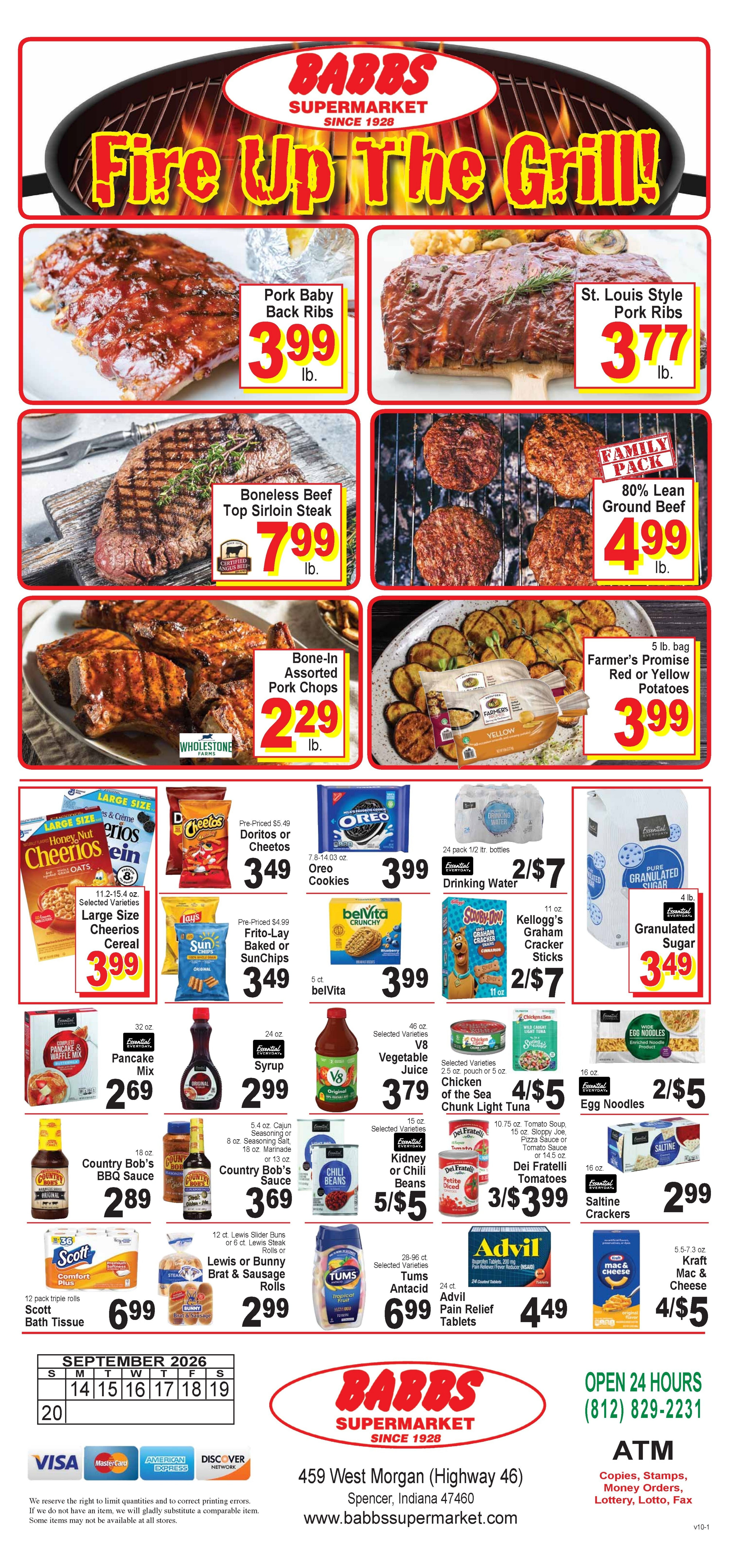 Babbs Supermarket Weekly Ad September 14 - 20, 2026