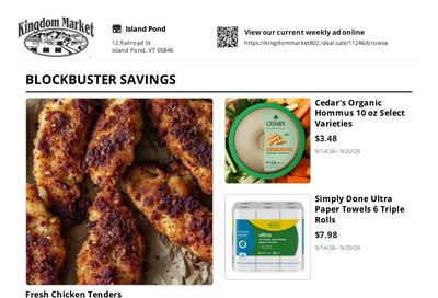 Kingdom Market Weekly Ad September 14 - 20, 2026