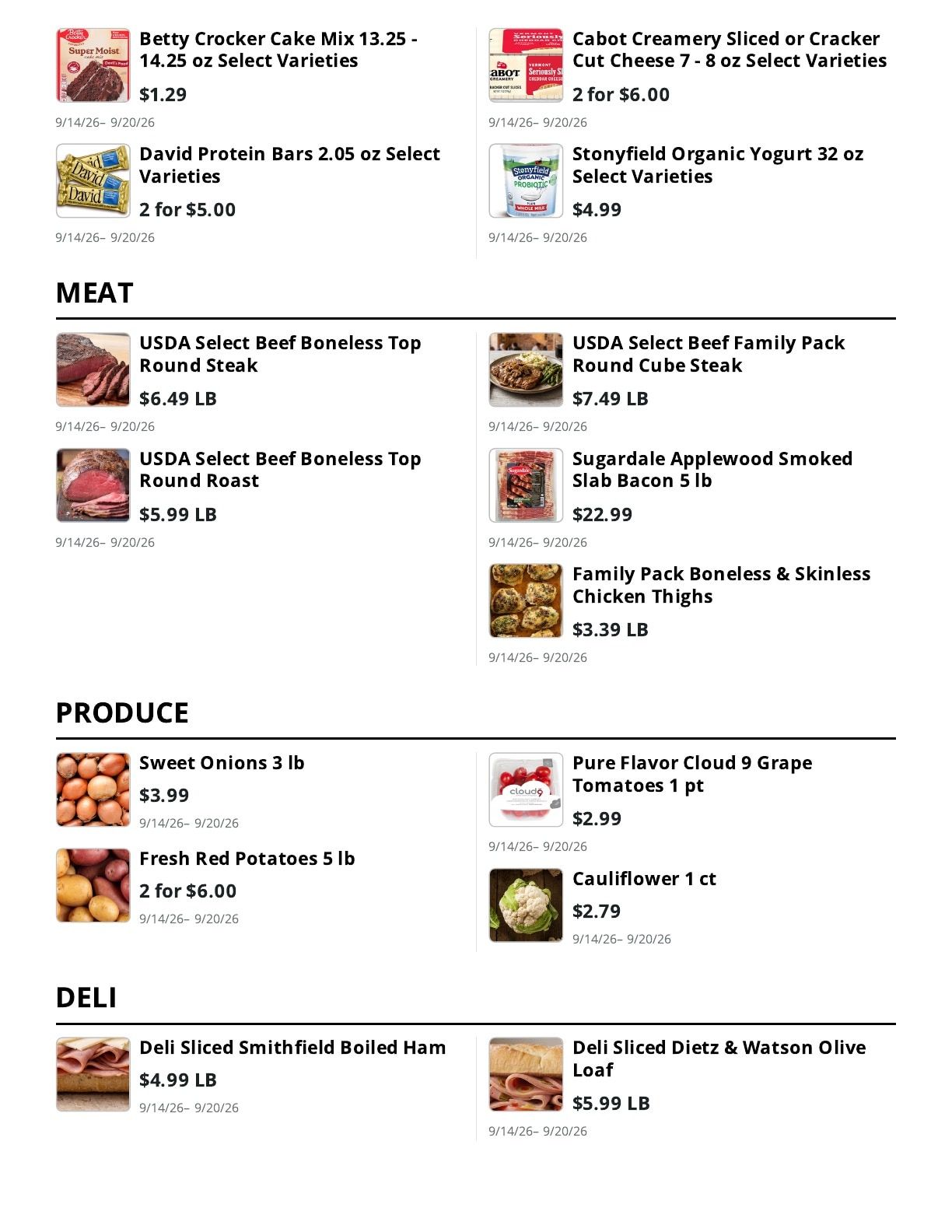 Kingdom Market Weekly Ad September 14 - 20, 2026