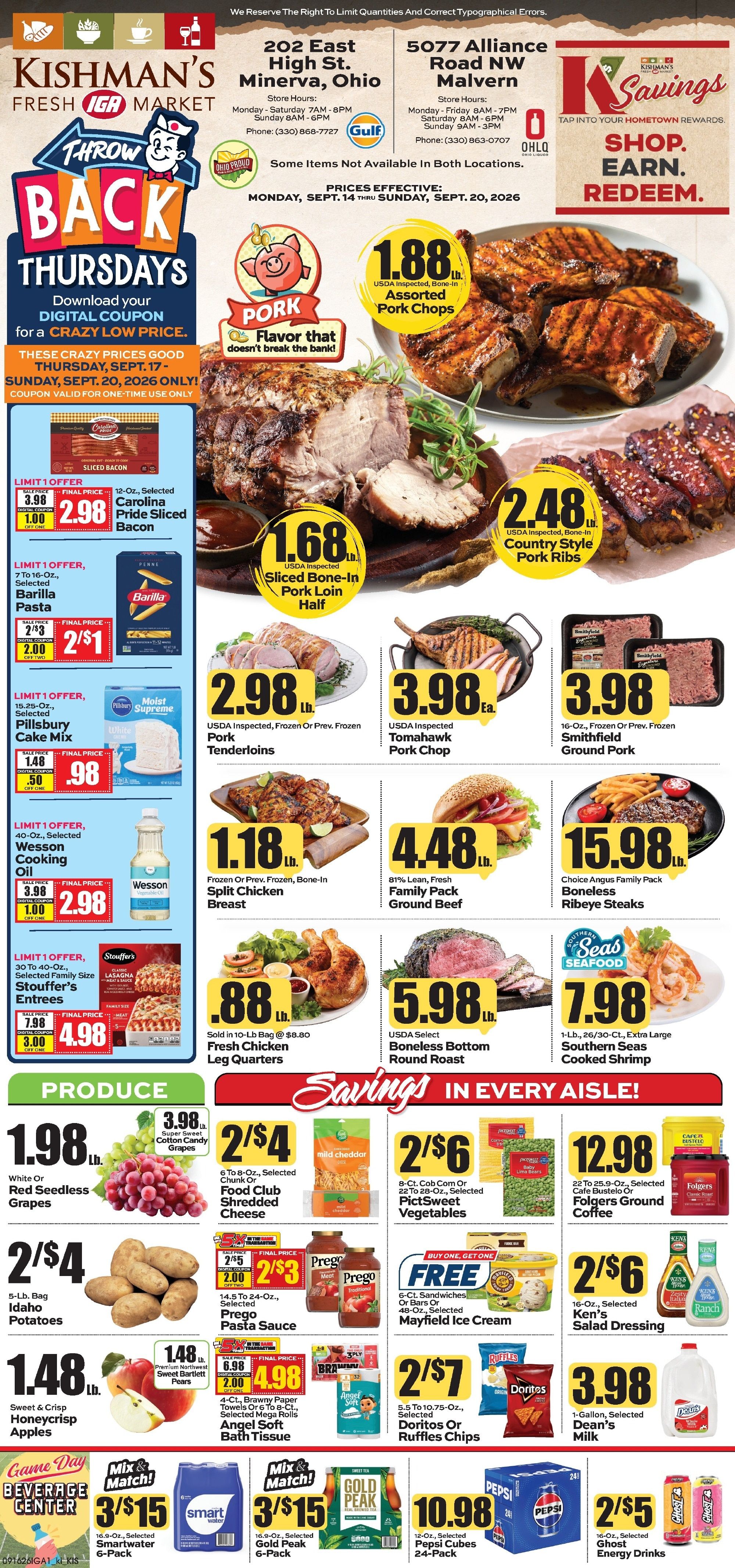Kishman's IGA Weekly Ad September 14 - 20, 2026