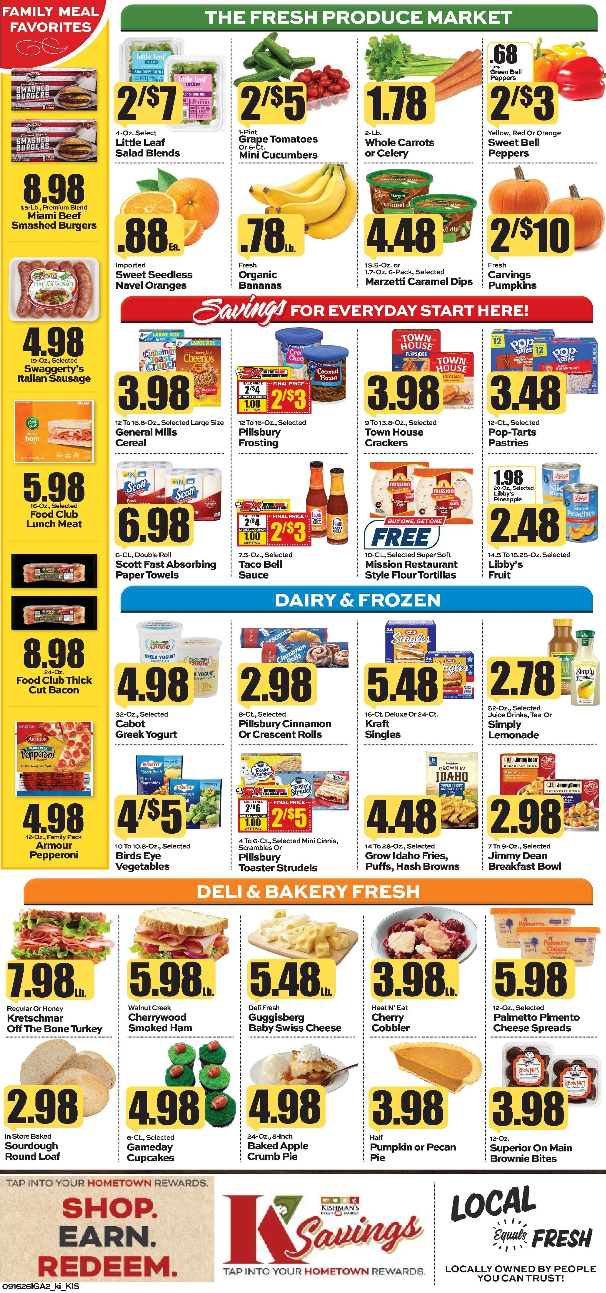 Kishman's IGA Weekly Ad September 14 - 20, 2026