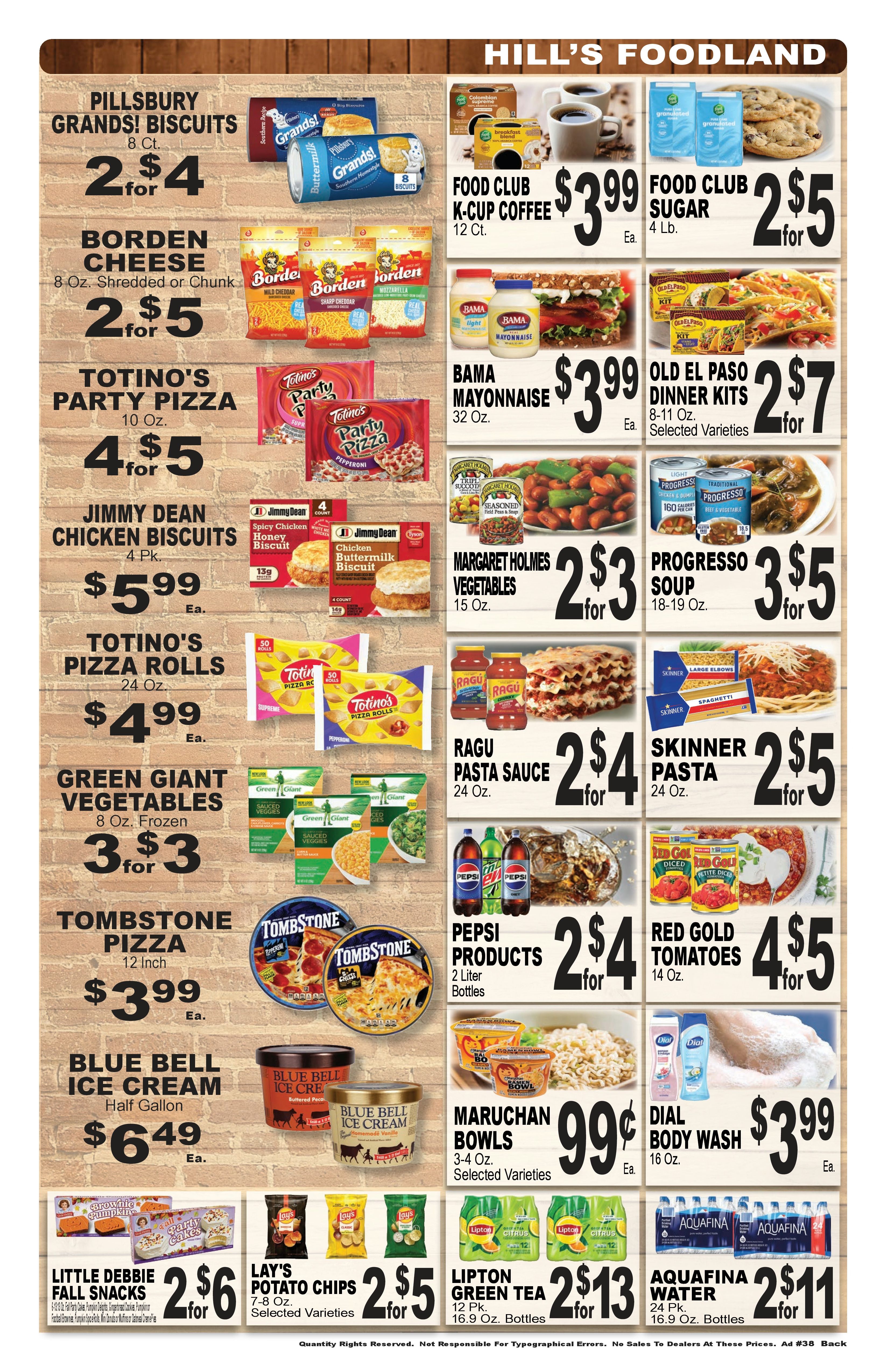 Hill's Foodland (851 Park Road, Pleasant Grove, AL) Weekly Ad September 14 - 20, 2026
