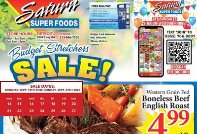 Saturn Super Foods Weekly Ad September 14 - 27, 2026