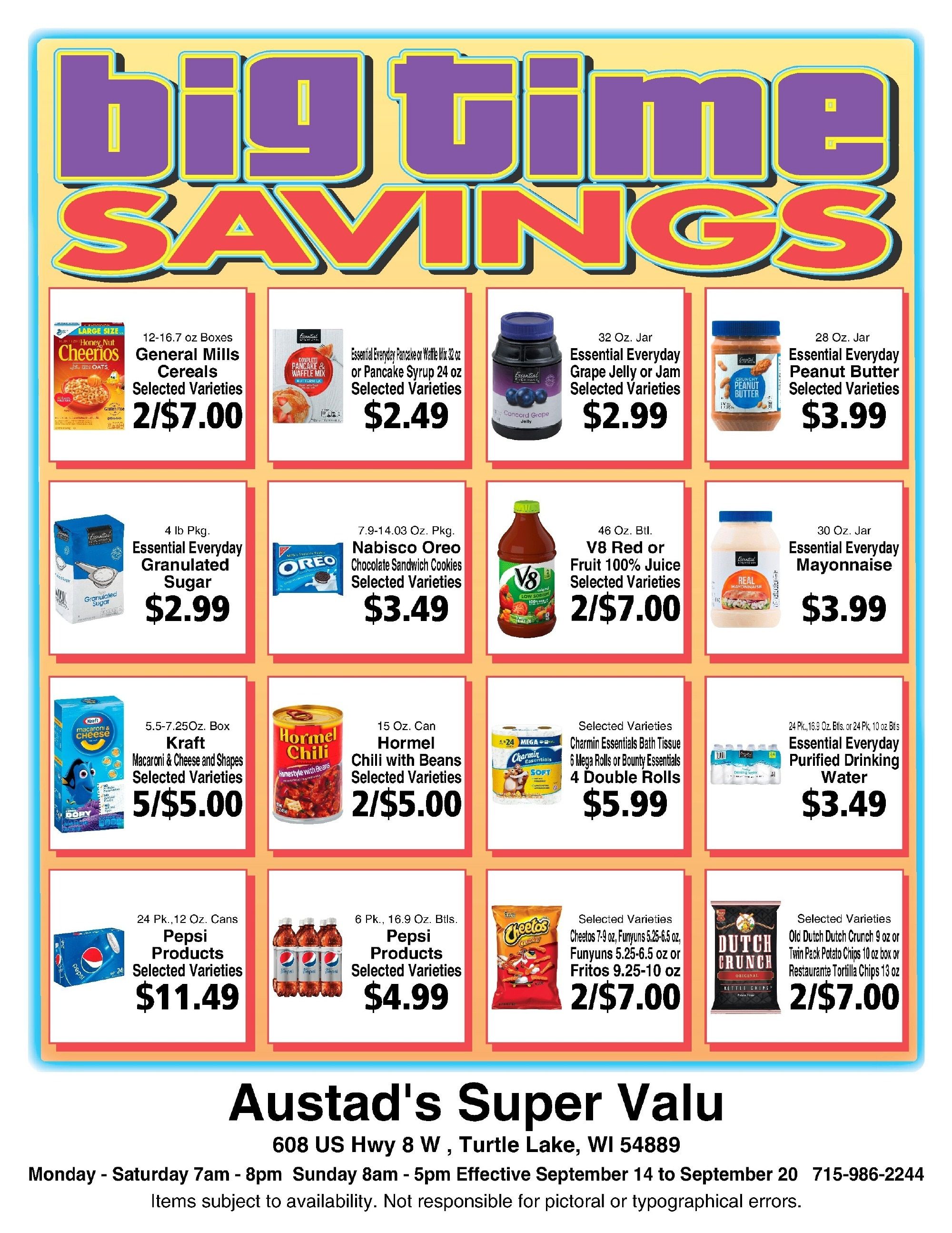 Austad's Supervalu Weekly Ad September 14 - 20, 2026