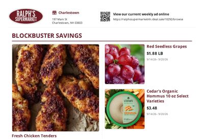 Ralph's Supermarket Weekly Ad September 14 - 20, 2026