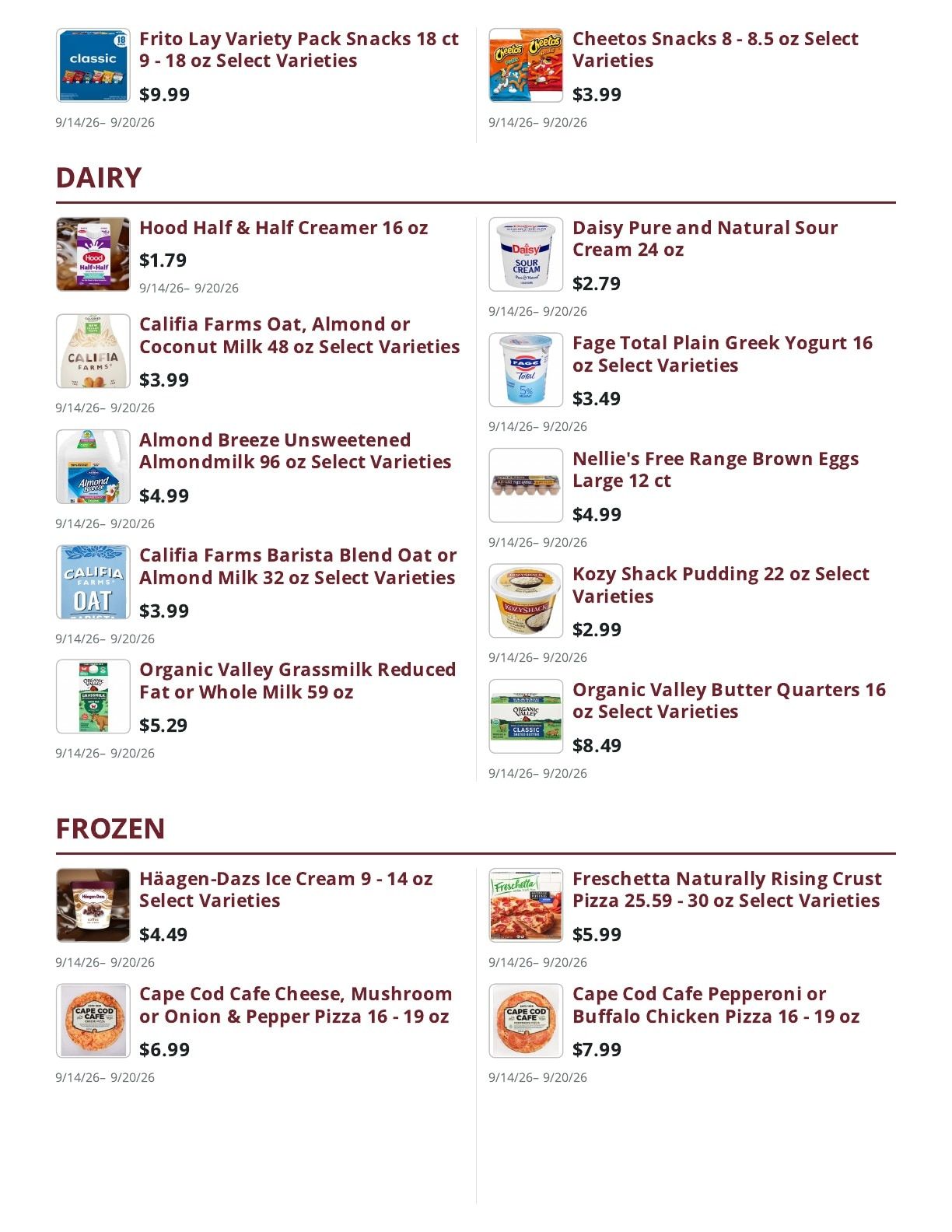 Ralph's Supermarket Weekly Ad September 14 - 20, 2026