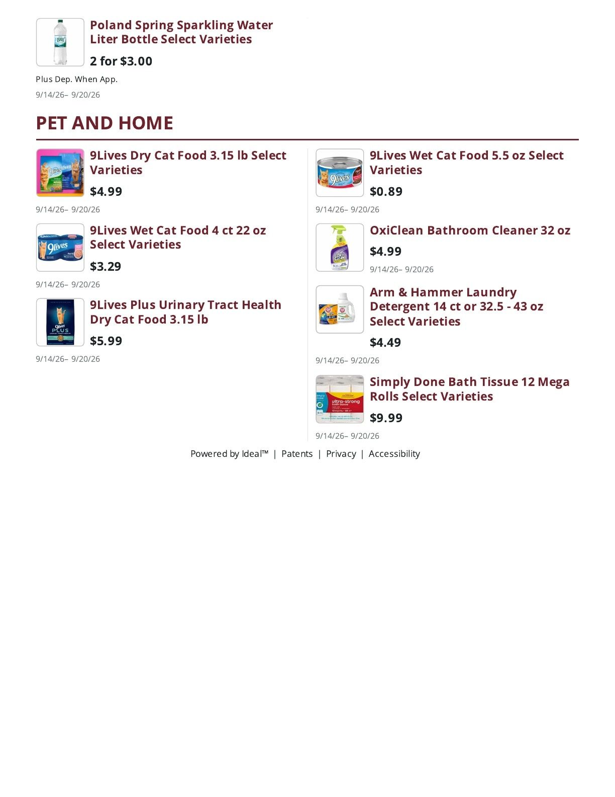 Ralph's Supermarket Weekly Ad September 14 - 20, 2026