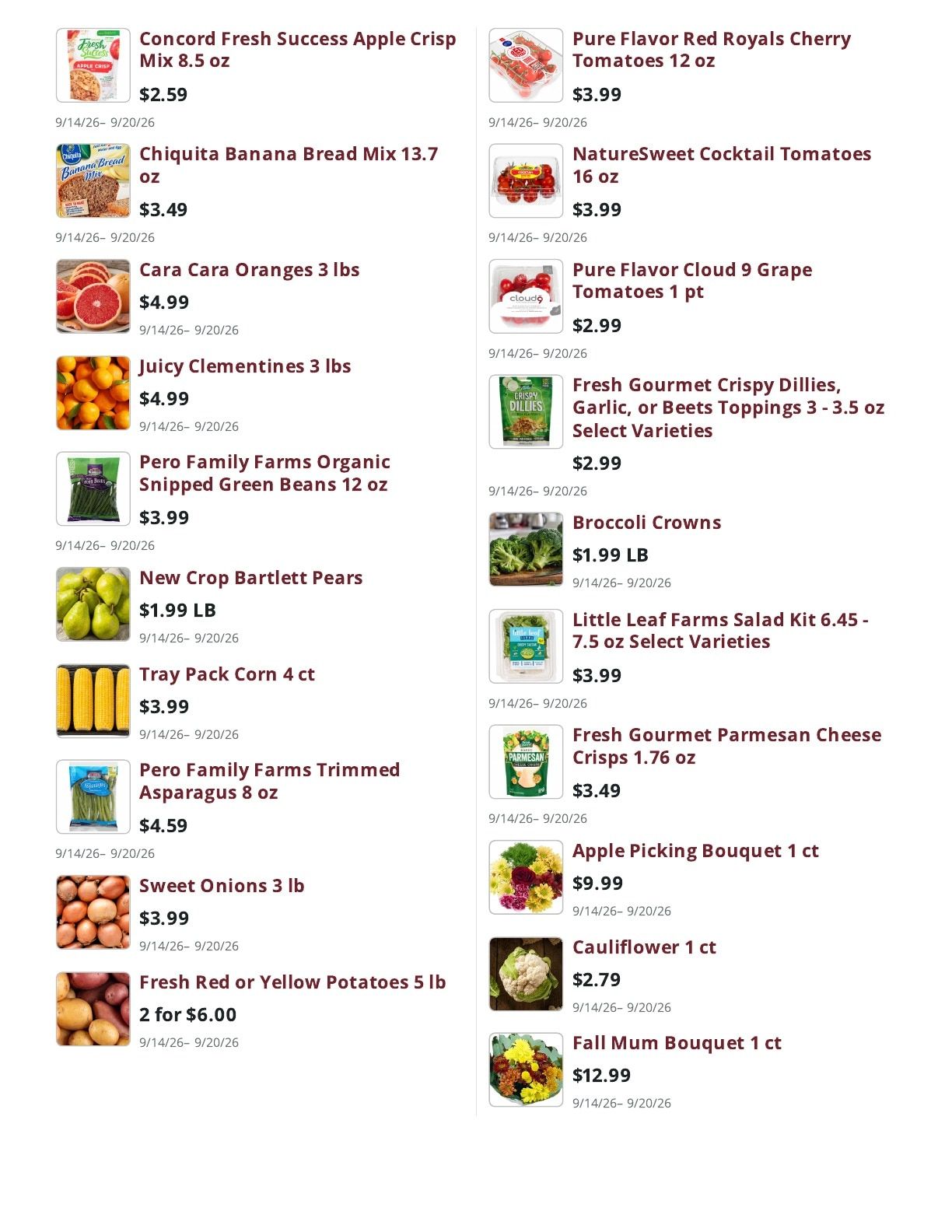 Ralph's Supermarket Weekly Ad September 14 - 20, 2026