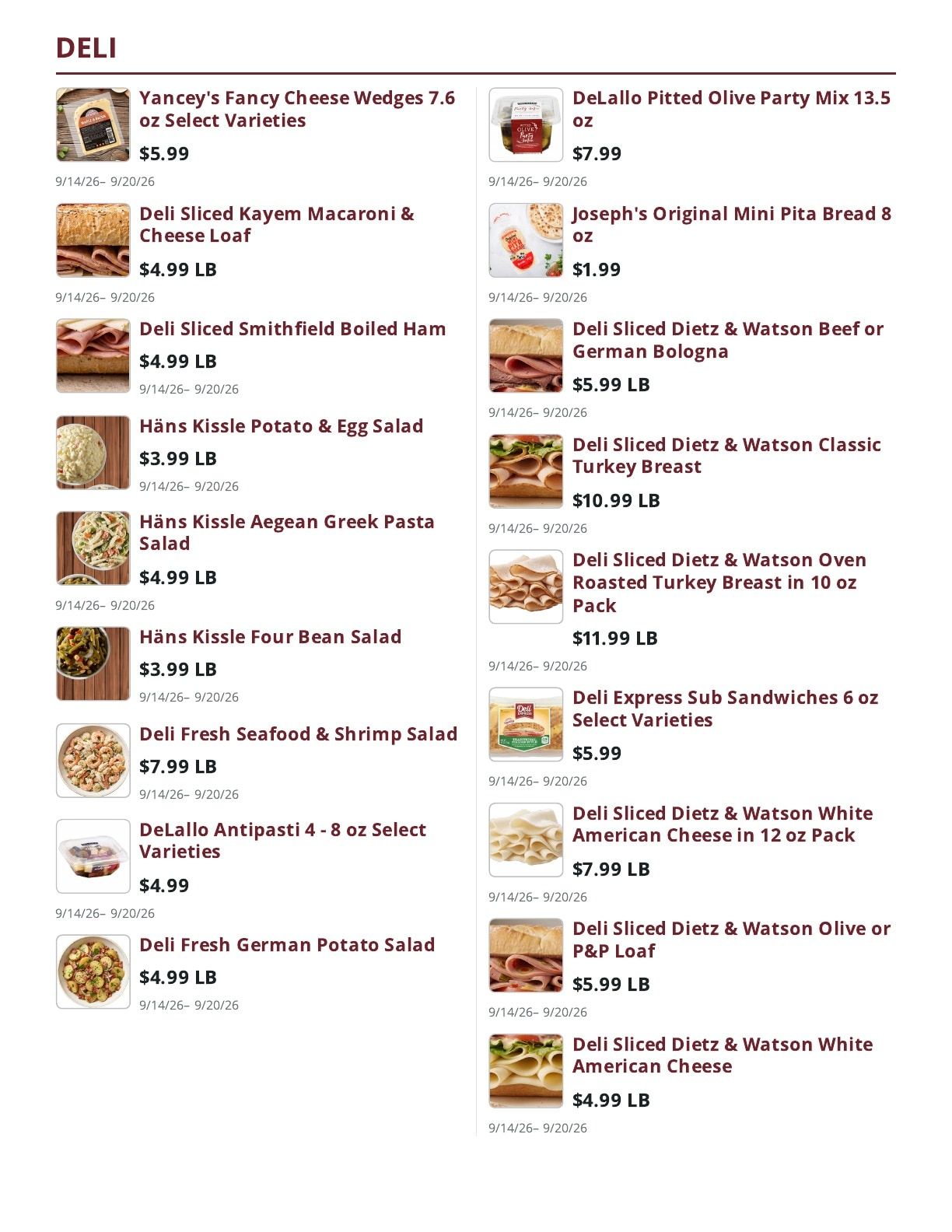 Ralph's Supermarket Weekly Ad September 14 - 20, 2026