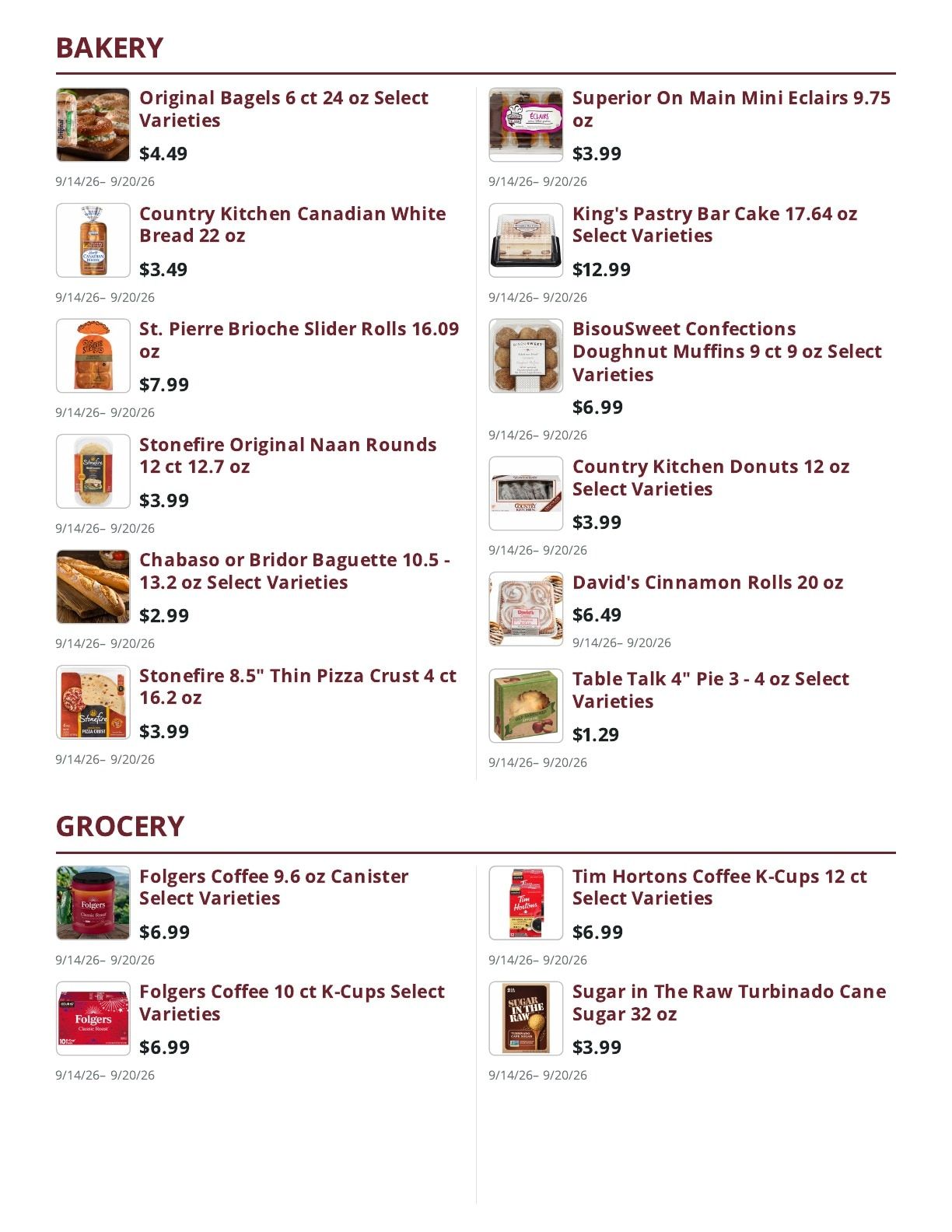 Ralph's Supermarket Weekly Ad September 14 - 20, 2026
