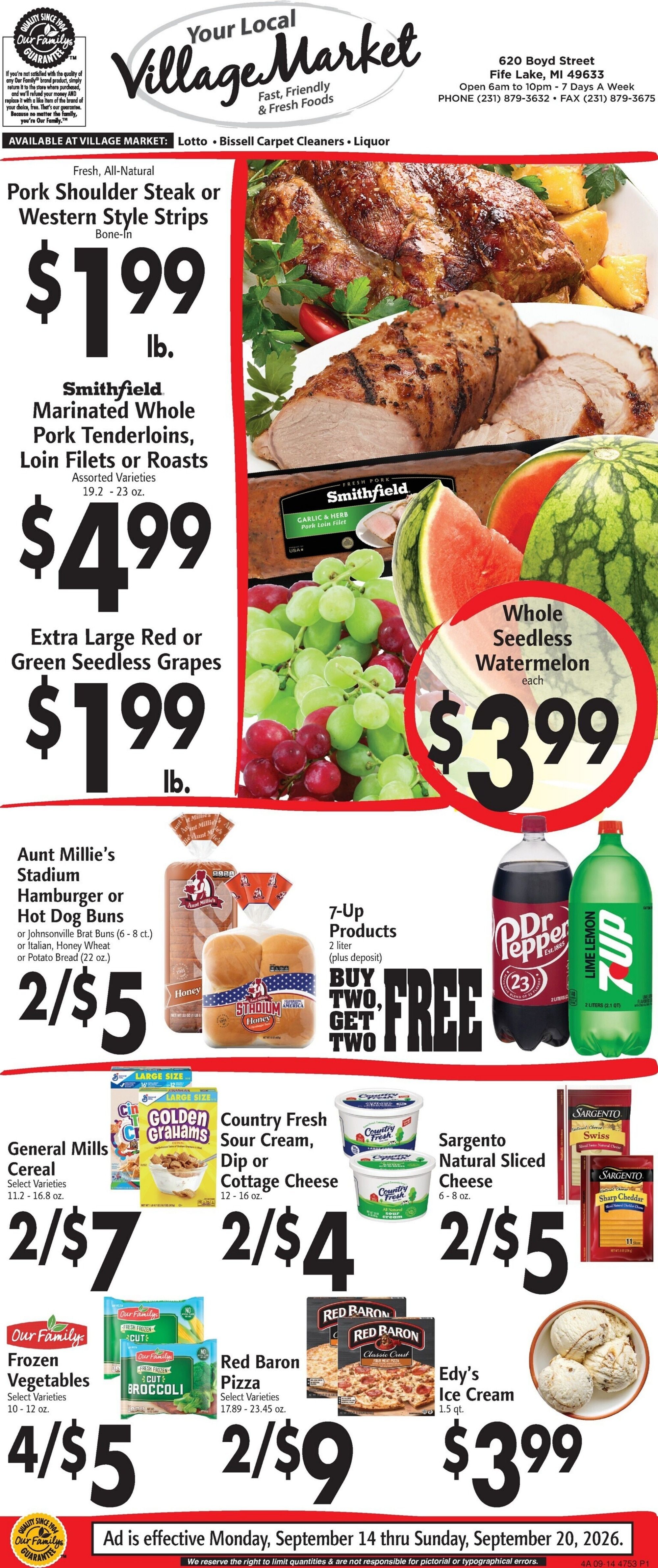 Fife Lake Village Market Weekly Ad September 14 - 20, 2026
