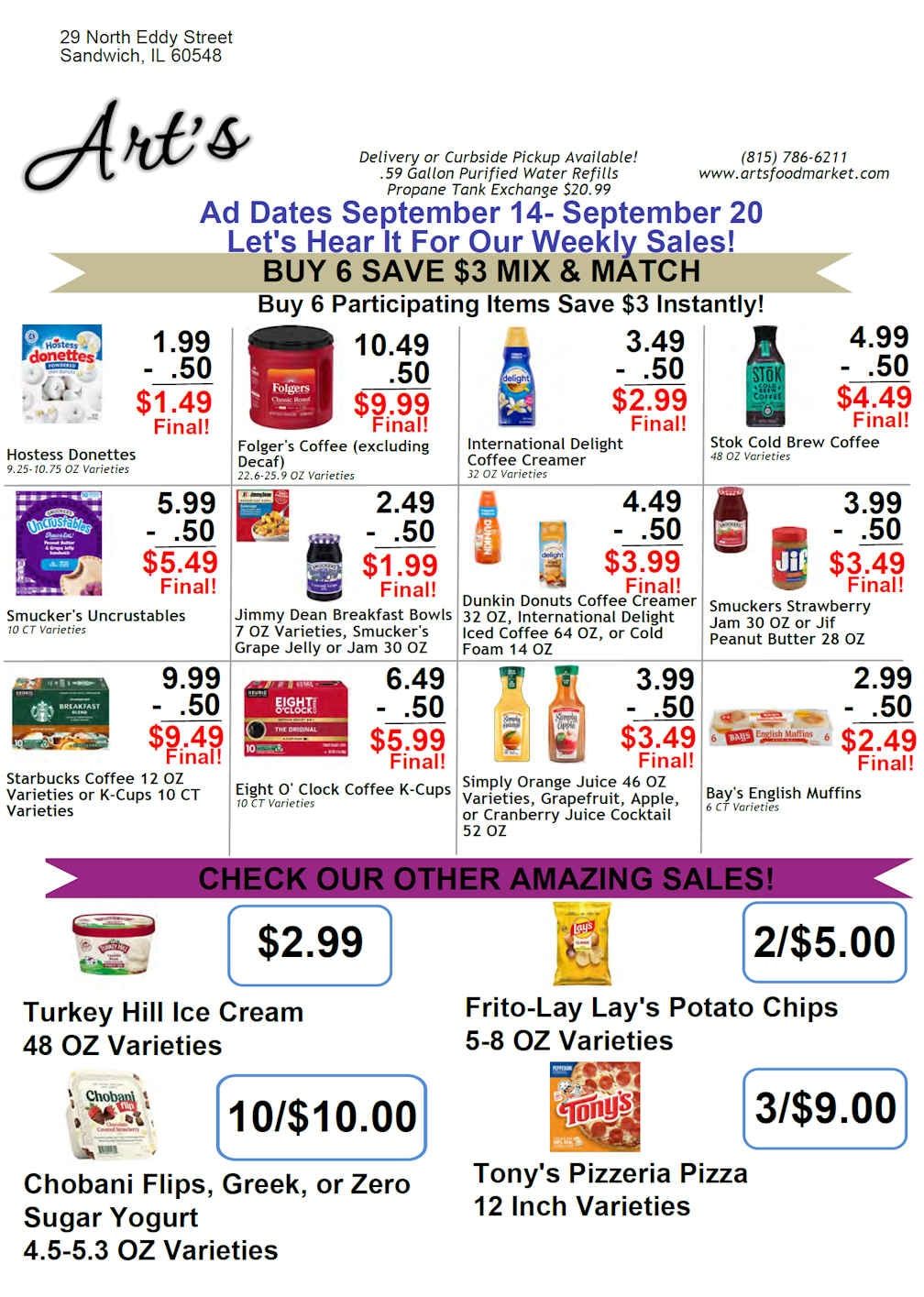 Art's Food Market Weekly Ad September 14 - 20, 2026