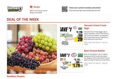 Hansen's IGA (Bangor, WI) Weekly Ad September 14 - 20, 2026