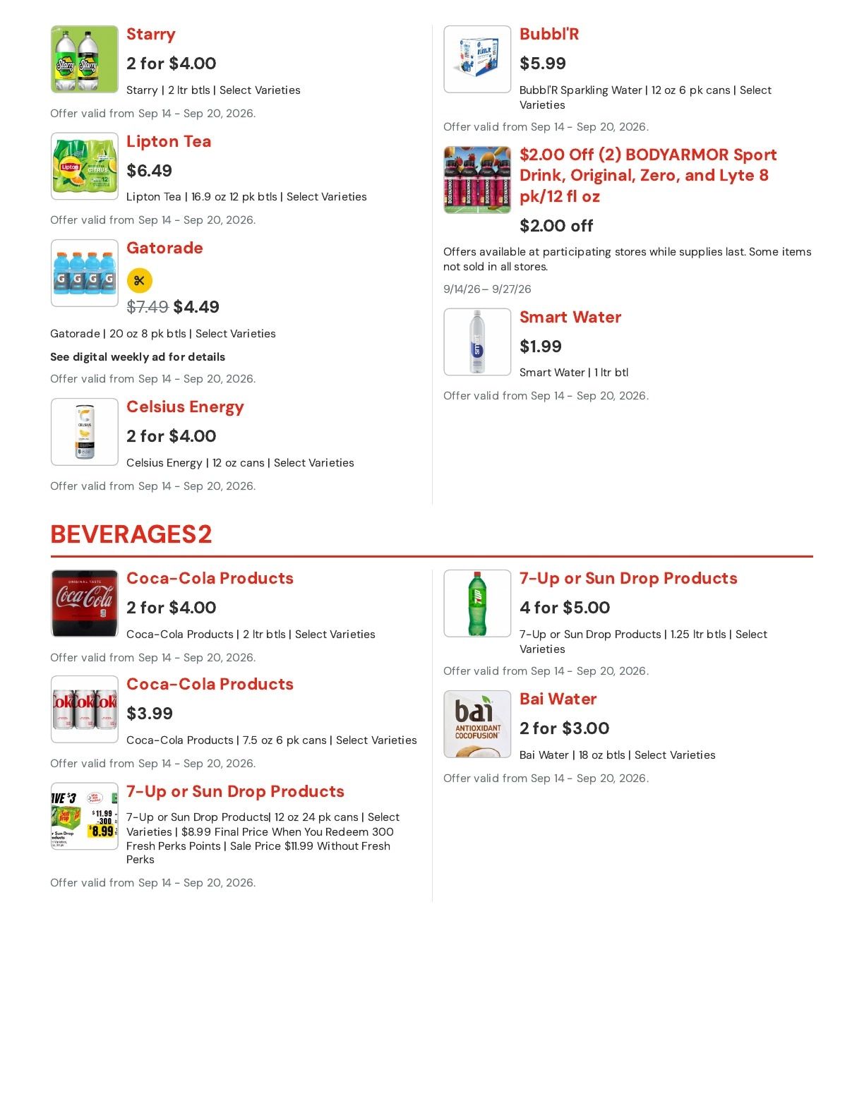 Hansen's IGA (Bangor, WI) Weekly Ad September 14 - 20, 2026
